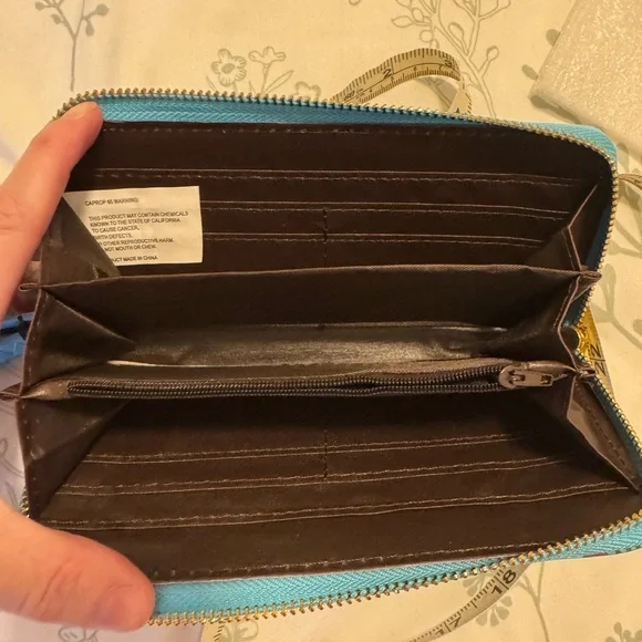 Dachshund Pattern Wallet with Blue Background - Picture 4 of 8